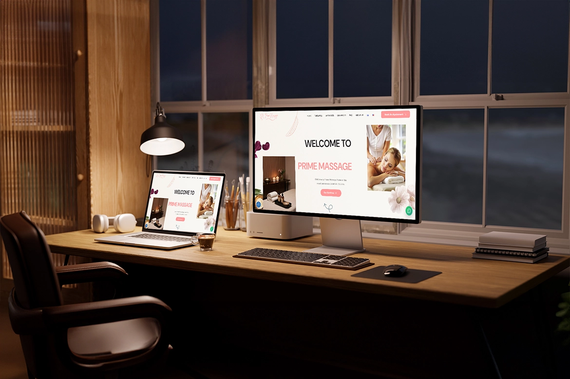 Développement d'un site web dynamique pour une société de massage à domicile à Athènes