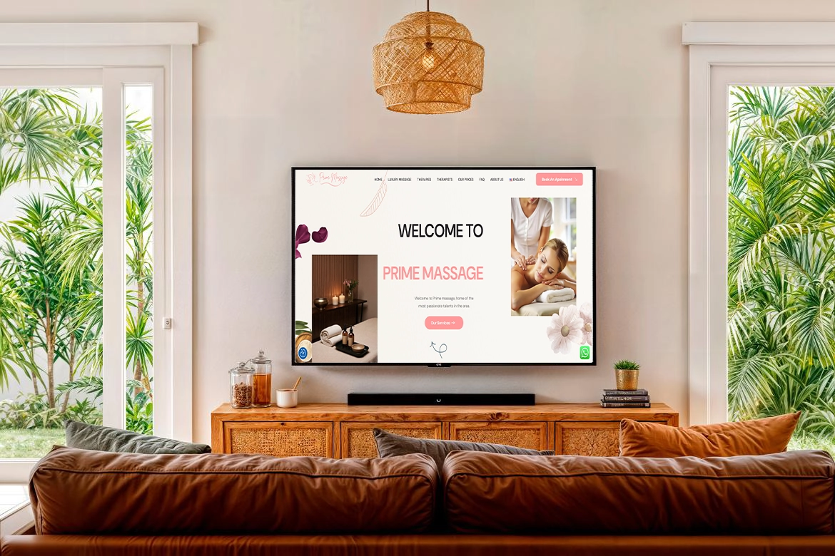 Développement d'un site web dynamique pour une société de massage à domicile à Athènes