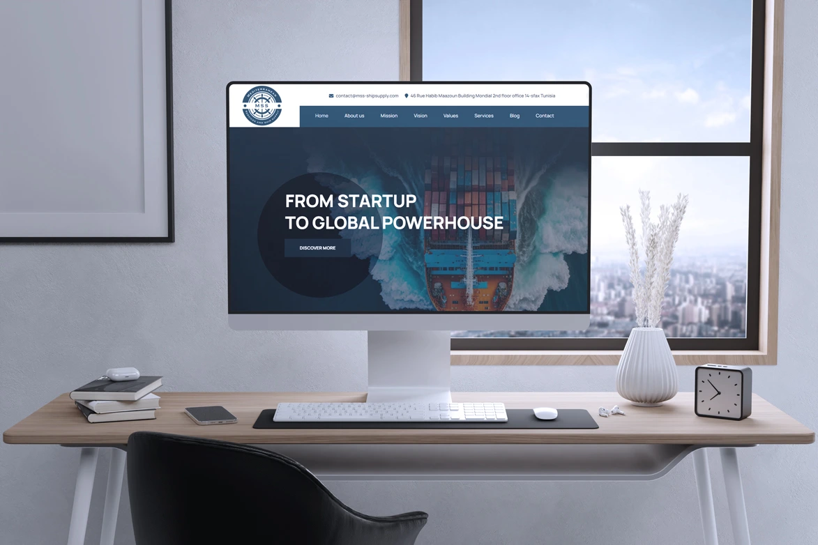 Création site vitrine pour une société d'avitaillement maritime à Sfax - Tunisie