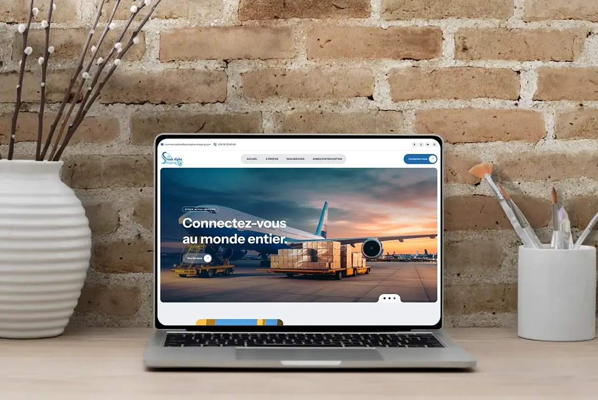 Création site one-page pour la société Stock alpha shipping