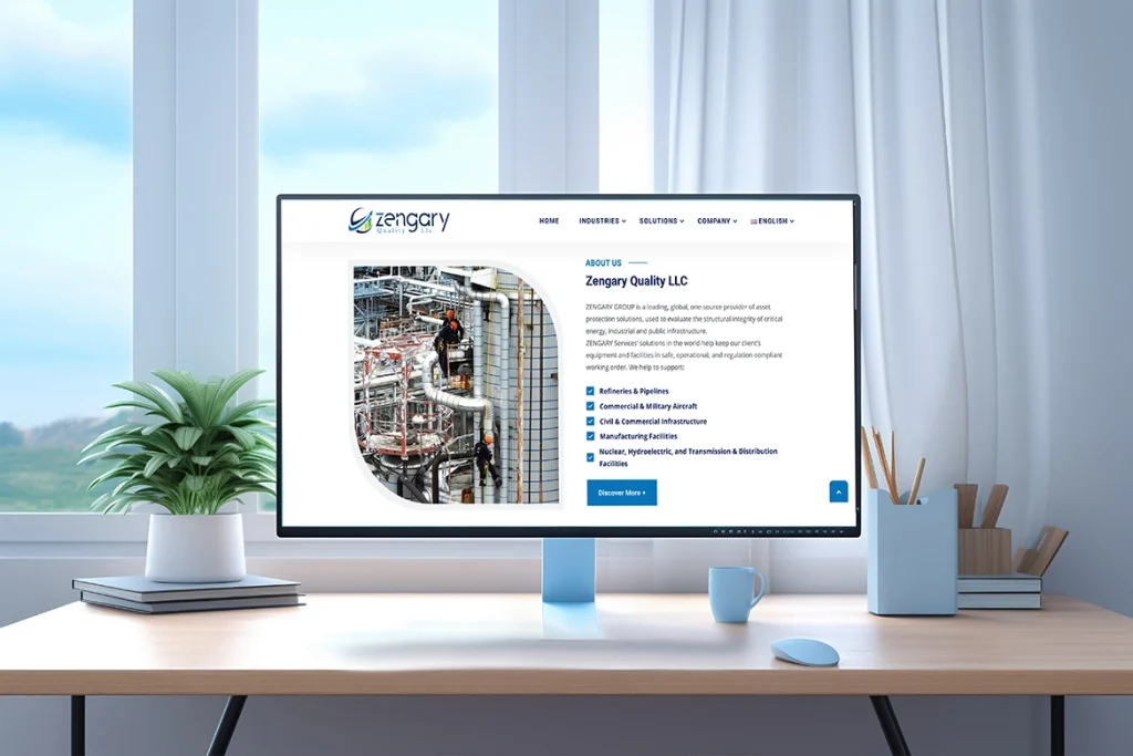 Développement site web vitrine pour zengary quality