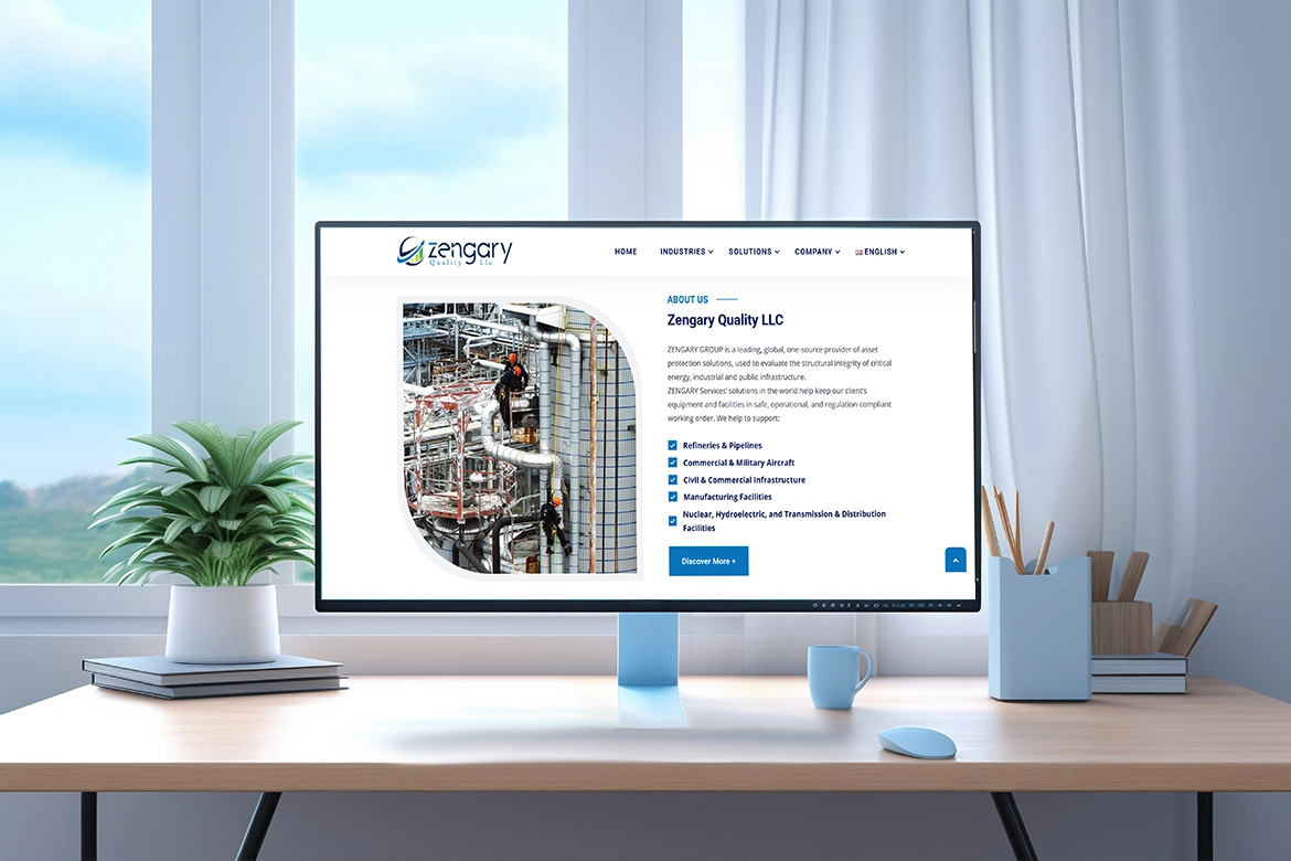 Développement site web vitrine pour zengary quality